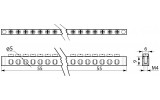 Шина нулевая 6×9мм 6 отверстий, АСКО-УКРЕМ изображение 3 (габаритные размеры)