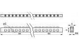 Шина нулевая 6×9мм 8 отверстий, АСКО-УКРЕМ изображение 3 (габаритные размеры)