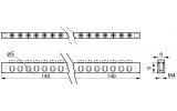Шина нулевая 6×9мм 18 отверстий, АСКО-УКРЕМ изображение 3 (габаритные размеры)
