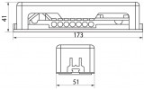 Шина нулевая BC-10 с крышкой, АСКО-УКРЕМ изображение 5 (габаритные размеры)