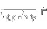 Шина соединительная ШС-U тип FORK 1P, АСКО-УКРЕМ изображение 2 (габаритные размеры)