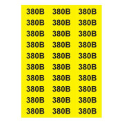 Знак "380 В" желтый 38×90мм (лист 30 шт.), АСКО-УКРЕМ мини-фото