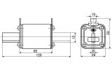 Плавка вставка запобіжника NH0 25A gG, АСКО-УКРЕМ зображення 5 (габаритні розміри)