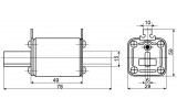 Плавка вставка запобіжника NH00 10A gG, АСКО-УКРЕМ зображення 5 (габаритні розміри)