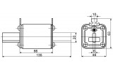 Плавка вставка запобіжника NH1 80A gG, АСКО-УКРЕМ зображення 4 (габаритні розміри)
