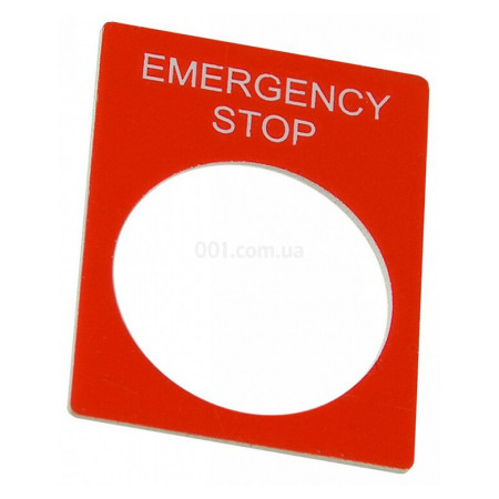Табличка маркувальна STOP червона для кнопок XB2, АСКО-УКРЕМ (A0140010075) фото