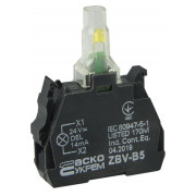 Блок ZBV-B5 для подсветки желтый 24В для кнопок TB5, АСКО-УКРЕМ мини-фото