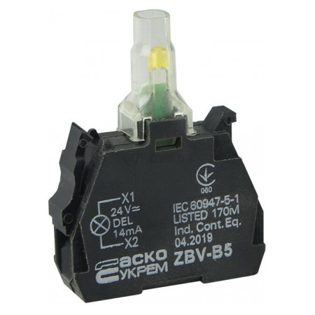 Блок ZBV-B5 для підсвічування жовтий 24В для кнопок TB5, АСКО-УКРЕМ (A0140010212) фото