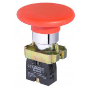 Кнопка «грибок» (d 60 мм) без фіксації (1НЗ) червона XB2-BR42, АСКО-УКРЕМ міні-фото