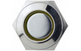 Кнопка металлическая с подсветкой (1НО+1НЗ) 220В желтая TYJ16-261, АСКО-УКРЕМ изображение 4