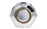 Кнопка металлическая с подсветкой и фиксацией (2НО+2НЗ) 220В желтая TYJ16-362, АСКО-УКРЕМ изображение 2