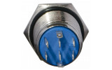 Кнопка металлическая с подсветкой и фиксацией (2НО+2НЗ) 220В желтая TYJ16-362, АСКО-УКРЕМ изображение 4