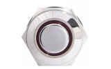 Кнопка металлическая с подсветкой и фиксацией (2НО+2НЗ) 220В красная TYJ16-362, АСКО-УКРЕМ изображение 2