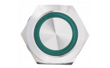 Кнопка металлическая с подсветкой (1НО+1НЗ) 220В зеленая TYJ19-271, АСКО-УКРЕМ изображение 2
