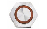 Кнопка металлическая с подсветкой (2НО+2НЗ) 220В желтая TYJ19-272, АСКО-УКРЕМ изображение 2