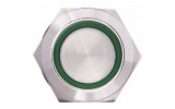 Кнопка металлическая с подсветкой и фиксацией (2НО+2НЗ) 220В зеленая TYJ19-372, АСКО-УКРЕМ изображение 2
