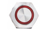 Кнопка металлическая с подсветкой и фиксацией (1НО+1НЗ) 220В красная TYJ22-371, АСКО-УКРЕМ изображение 2