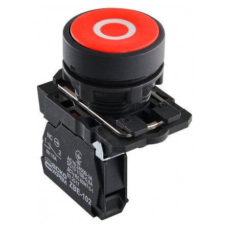 Кнопка без фіксації (1НЗ) червона TB5-AA4322, АСКО-УКРЕМ (A0140010151) фото