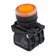 Кнопка с подсветкой без фиксации (1НО+1НЗ) желтая TB5-AW35M5, АСКО-УКРЕМ мини-фото
