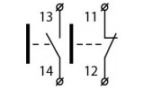 Кнопка двойная «ПУСК/СТОП» без фиксации (1НО+1НЗ) XB2-BL8425, АСКО-УКРЕМ изображение 8 (схема)