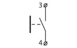 Кнопка без фиксации (1НО) желтая XB2-BA51, АСКО-УКРЕМ изображение 8 (схема)