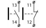 Кнопка двойная «ПУСК/СТОП» без фиксации (1НО+1НЗ) TB5-AL8325, АСКО-УКРЕМ изображение 7 (схема)