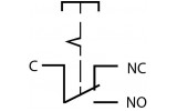 Кнопка металлическая с фиксацией (1НО+1НЗ) TY 19C-S11/1 возврат поворотом, АСКО-УКРЕМ изображение 6 (схема)