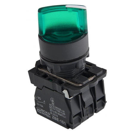 Переключатель на 2 положения с подсветкой зеленый TB5-AK123M5, АСКО-УКРЕМ (A0140010165) фото