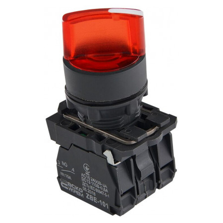 Переключатель на 2 положения с подсветкой красный TB5-AK124M5, АСКО-УКРЕМ (A0140010166) фото
