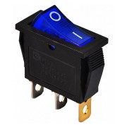 Переключатель KCD3-101N BL/B черный с синей клавишей с подсветкой, АСКО-УКРЕМ мини-фото