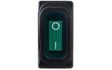 Переключатель KCD3-101WN GR/B черный с зеленой клавишей с подсветкой IP54, АСКО-УКРЕМ изображение 2