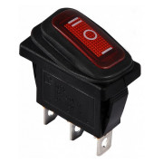 Переключатель KCD3-103W R/B на 3 положения черный с красной клавишей IP54, АСКО-УКРЕМ мини-фото