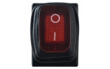 Переключатель KCD1-4-201WN R/B 2-полюсный черный с красной клавишей с подсветкой IP65, АСКО-УКРЕМ изображение 2