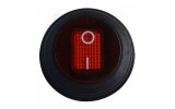 Переключатель KCD1-5-101WN R/B черный с круглой красной клавишей с подсветкой IP65, АСКО-УКРЕМ изображение 2