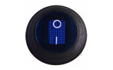 Переключатель KCD1-5-101WN BL/B черный с круглой синей клавишей с подсветкой IP65, АСКО-УКРЕМ изображение 2