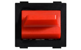 Переключатель KCD2-9-201 R/B 2-полюсный черный с красной клавишей, АСКО-УКРЕМ изображение 2