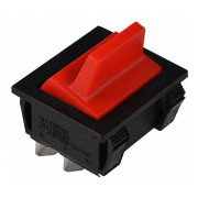 Переключатель KCD2-9-201 R/B 2-полюсный черный с красной клавишей, АСКО-УКРЕМ мини-фото