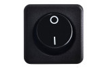 Переключатель KCD2-10-201 B/B 2-полюсный черный с круглой черной клавишей, АСКО-УКРЕМ изображение 2