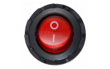 Переключатель KCD1-7-101NY R/B черный с круглой красной клавишей с подсветкой, АСКО-УКРЕМ изображение 2