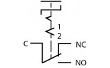 Переключатель на 2 положения металлический 1НО+1НЗ TY19C-X11/2, АСКО-УКРЕМ изображение 6 (схема)