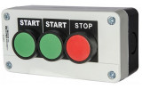 Пост кнопковий тримісний «ПУСК1-ПУСК2-СТОП» XAL-B361Н29, АСКО-УКРЕМ зображення 3