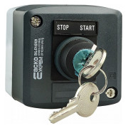 Пост кнопочный одноместный переключатель на 2 положения (переключение ключом) XAL-D142H29, АСКО-УКРЕМ мини-фото