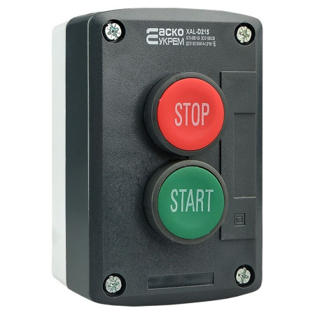 Пост кнопочный двухместный «ПУСК-СТОП» XAL-D215, АСКО-УКРЕМ (A0140020062) фото