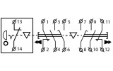 Пост тельферный 2-кнопочный (с кнопкой «стоп») XAL-B3-2913, АСКО-УКРЕМ изображение 6 (схема)