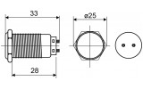 Зуммер TY 19C-SM металлический, АСКО-УКРЕМ изображение 5 (габаритные размеры)