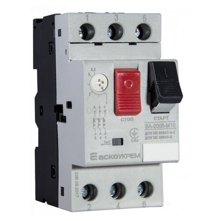 Автоматичний вимикач захисту двигуна ВА-2005 М10 4-6,3А, АСКО-УКРЕМ (A0010050004) фото