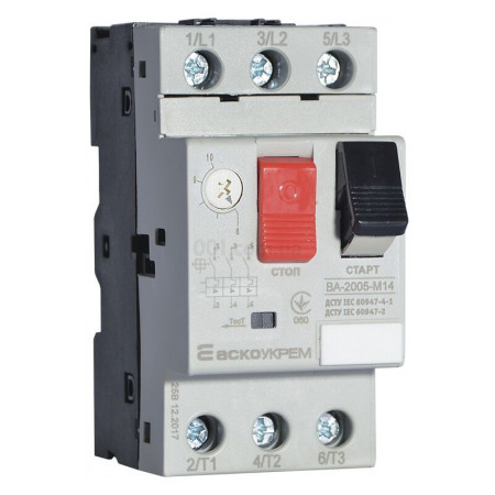 Автоматичний вимикач захисту двигуна ВА-2005 М14 6-10А, АСКО-УКРЕМ (A0010050006) фото