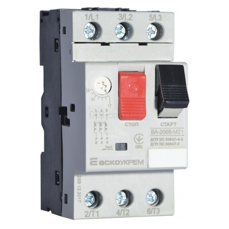 Автоматичний вимикач захисту двигуна ВА-2005 М21 17-23А, АСКО-УКРЕМ (A0010050009) фото