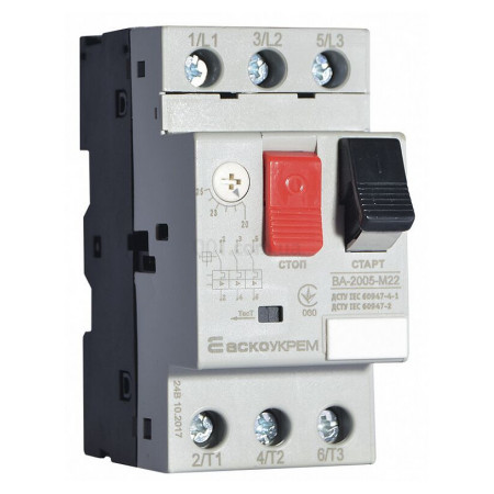 Автоматичний вимикач захисту двигуна ВА-2005 М22 20-25А, АСКО-УКРЕМ (A0010050010) фото
