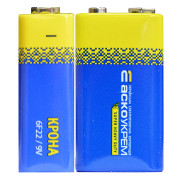 Батарейка солевая Крона.6F22.S1, типоразмер «Крона» упаковка shrink 1 шт., АСКО-УКРЕМ мини-фото